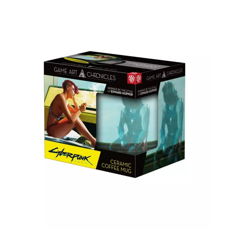 Soojusavastav kruus Good Loot Cyberpunk 2077 Game Art Chronicles - V & Edward Hopper 450 ml must, kollane