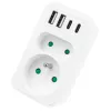 Jagaja MACLEAN MCE249 F/W — 2 voolupesa (16 A + 6 A) ja 4 USB-porti (2× A, 2× C PD 20 W)