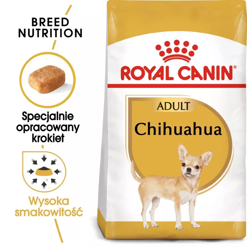 Kuiv koeratoit Royal Canin Chihuahua Adult 1.5 kg — kana, 28% valku, väga väikese tõu koertele