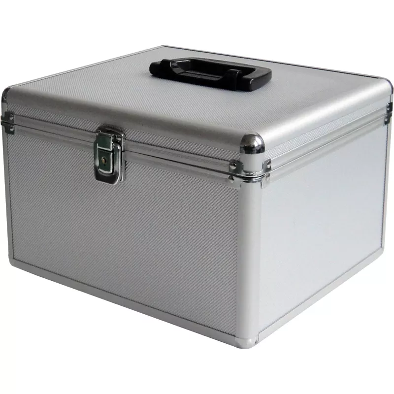 MEDIARANGE BOX76 - karbikorpus - 300 plaadile - Hõbedane - Flanell - Plast - Puit - 120 mm - Alumiinium