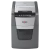 Paberipurustaja REXEL Optimum AutoFeed+ 100X — 100-leheline automaatne söötmine, 4 x 28 mm ristlõige, 34 L mahuti, alumiinium