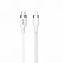 HYPER HyperJuice 240W Silikoonist USB-C–USB-C kaabel (3 jalga / 1 m) – valge