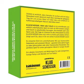 Klugscheisser - True or False Edition, peomäng