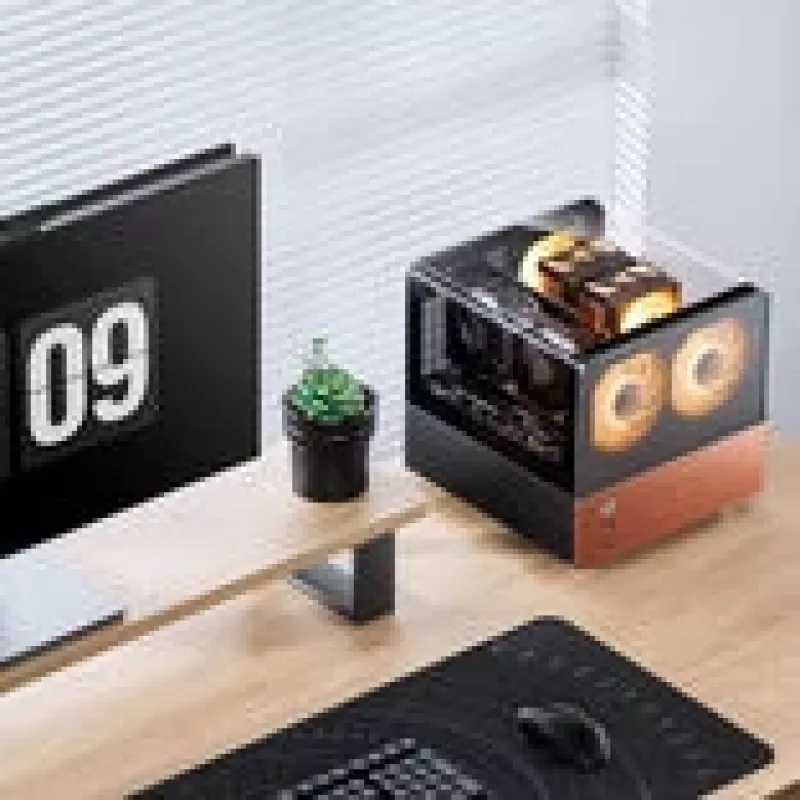 Jonsbo V12 tk-korpus, Mini-Tower, Micro-ATX - must (V12 Must)