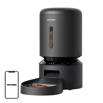 Automaatne lemmikloomatoidu automaat Aptel Granary kaameraga, 5 L, Must