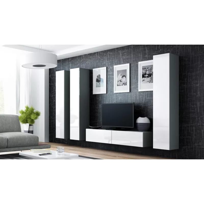 Cama TV-alus VIGO 140 30/140/40 sonoma tamm/valge läikiv