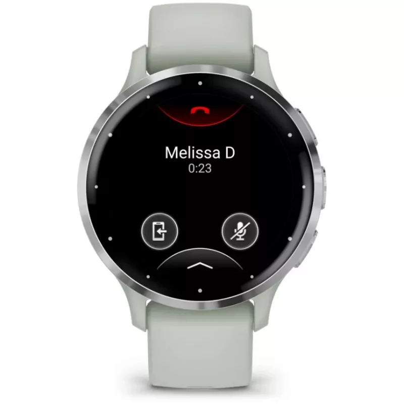 Garmin Venu 3S 3.05 cm (1.2) AMOLED 41 mm Digital 390 x 390 pikslit Puutetundlik ekraan Hall, Hõbedane Wi-Fi GPS (satelliit)