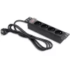 Qoltec alumiiniumist PDU 10'' RACKile | 1U | 16A | 4xPRANTSUSE | 1,8 m