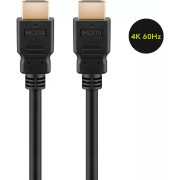 Goobay 60627 High Speed HDMI-kaabel Ethernetiga, 4K/60Hz, must | HDMI | 15 m