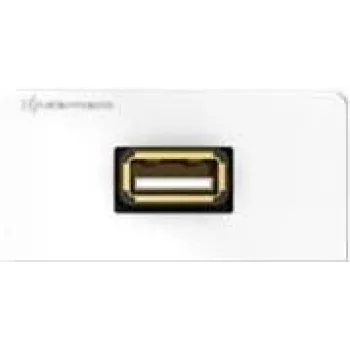 Seinale paigaldatav Click-moodul Kindermann Design USB 1 moodul valge RAL 9010