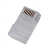 RJ45-pistik GEMBIRD PLUG3UP6/100, Cat5, sirge isane, läbipaistev, kullatud kontaktid, pakis 100