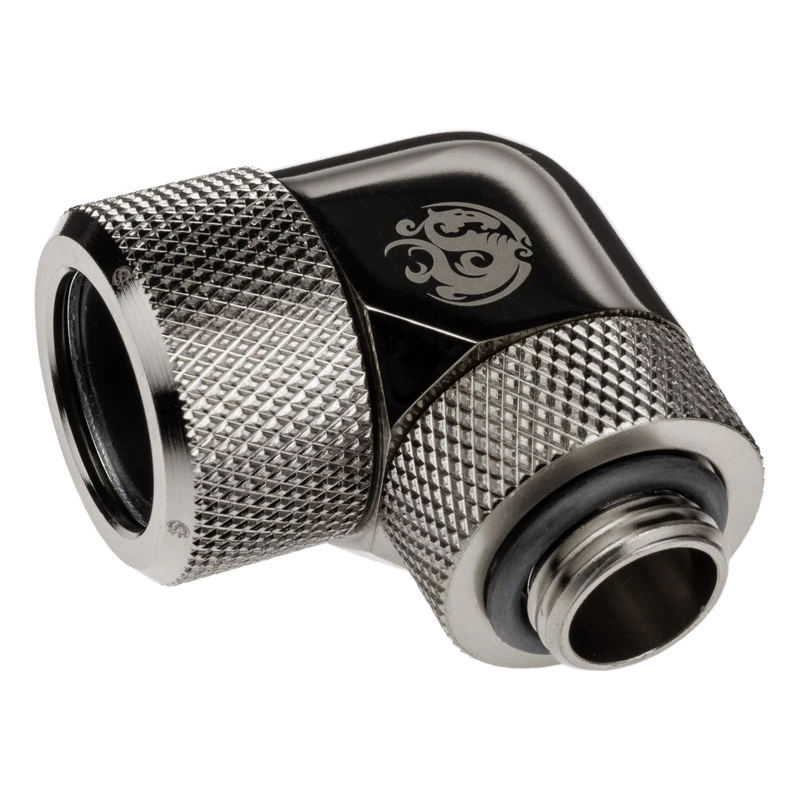 Adapter 90° BitsPower Advanced Multi-Link G1/4 tolli AG kuni 16 mm OD kõvatoru, pööratav