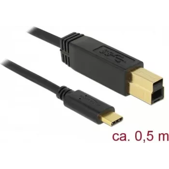 USB-kaabel DeLOCK 83674 USB 3.2 Gen 2 0,5 m USB C USB B must