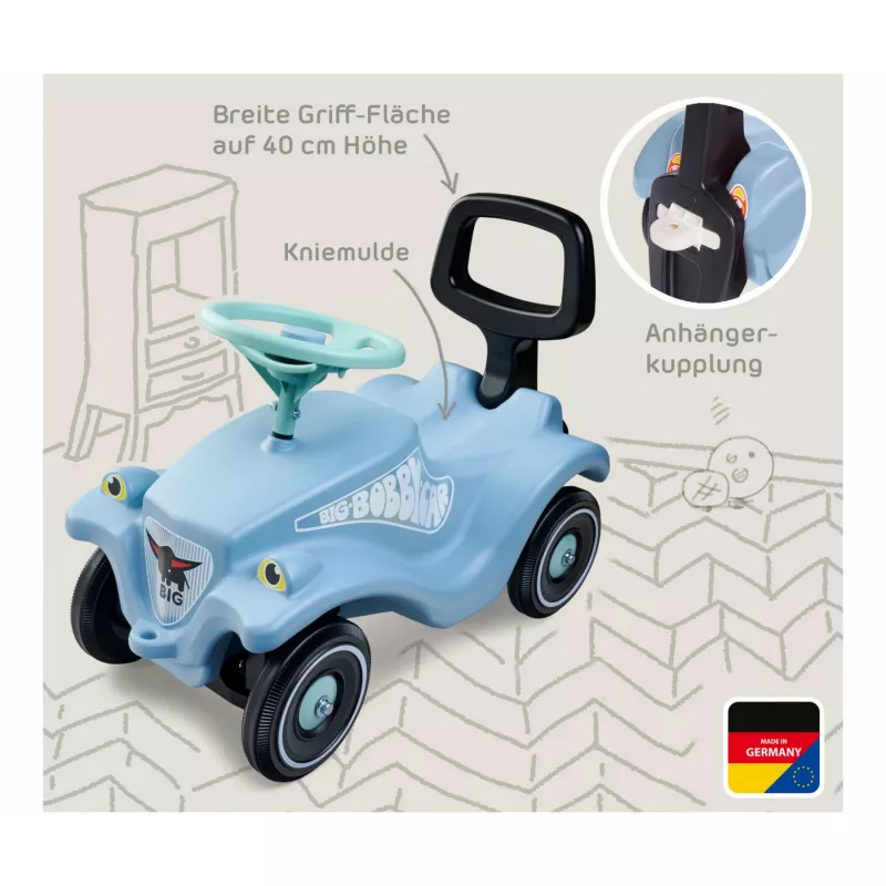 Bobby Car Classic Bundle + Walker, Rutscher helesinine/roheline