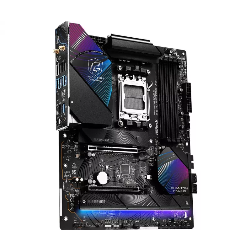 Emaplaat ASRock X870 Riptide WiFi — ATX, AMD X870, Socket AM5, DDR5, 4 DIMM, 256 GB, Wi‑Fi 7, 2.5GbE