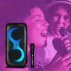 Kaasaskantav muusikakeskus MANTA SPK0401B100 Bluetooth-kõlar, 100 W tippvõimsus, FM-raadio, karaoke, sisseehitatud aku, X-BASS