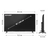 Sharp 40HF2265E 40-tolline nutiteler Google TV, energiaklass E