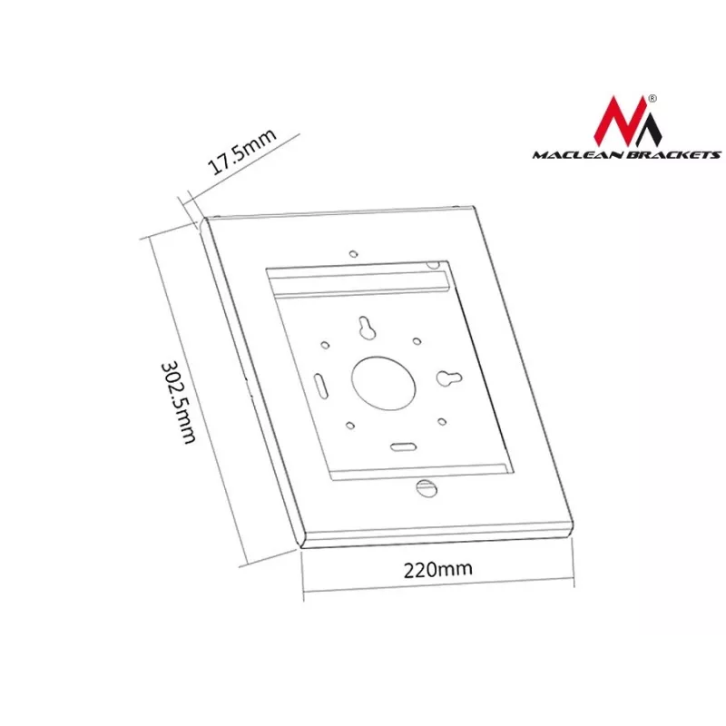 Maclean MC-676 Turvakest iPad 2/3/4/Air/Air2 jaoks, kaitseb varguse eest, käepide