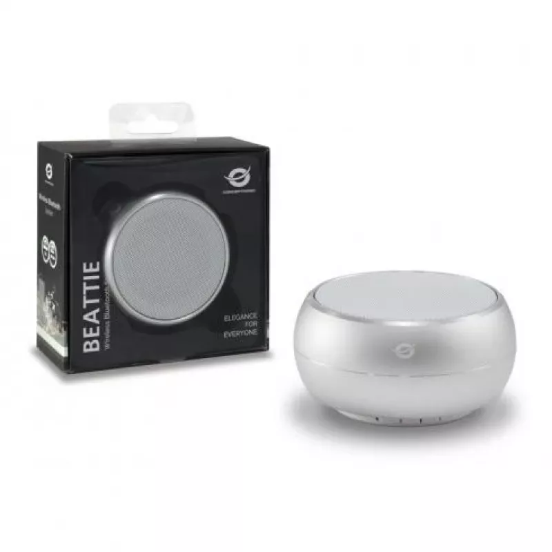 Conceptronic BEATTIE juhtmevaba Bluetooth-kõlar, hõbedane, 3 W, 150–20000 Hz, juhtmevaba, 3.0+HS, Micro-USB, hõbedane