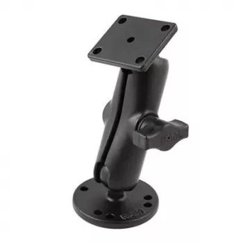Kahe keraga kinnitus ristkülikukujulise AMPS-plaadiga RAM Mount — 2,54 cm kuulid, alumiinium, must
