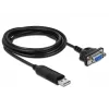 Jadakaabel DeLOCK 66281 Must 1,8 m RS-232 USB Type-A