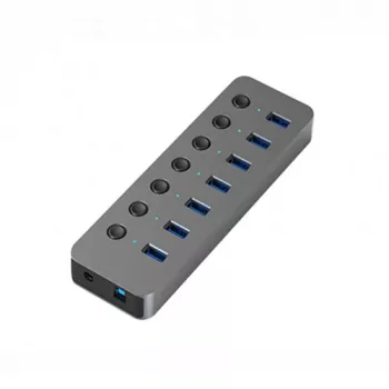 Adapter USB A 3.0 - 7 x USB 3.0 su jungikliais