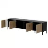 Cama MERCI RTV-kapp 200 x 40 x 54 cm must/tamm artisan