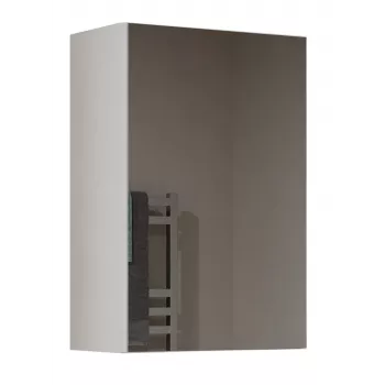 Bathroom wall cabinet top e shop POLA 1DL BIEL — 400×220×600 mm, 3 shelves, Valge