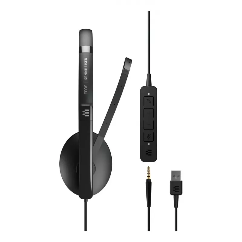 EPOS ADAPT 135 USB II peakraav juhtmega peapael kontorisse/kõnekeskusesse USB Type-A must