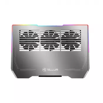 Sülearvutijahuti Tellur TLL491321 17,3-tollistele sülearvutitele, 3 ventilaatorit, RGB LED-valgustus