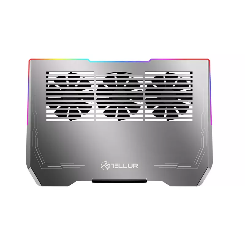 Sülearvutijahuti Tellur TLL491321 17,3-tollistele sülearvutitele, 3 ventilaatorit, RGB LED-valgustus