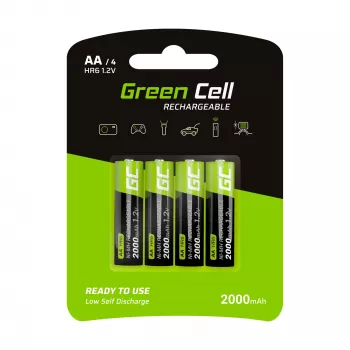 Laetav aku roheline Cell GR02 — NiMH AA 1,2 V 2000 mAh, 2 tk