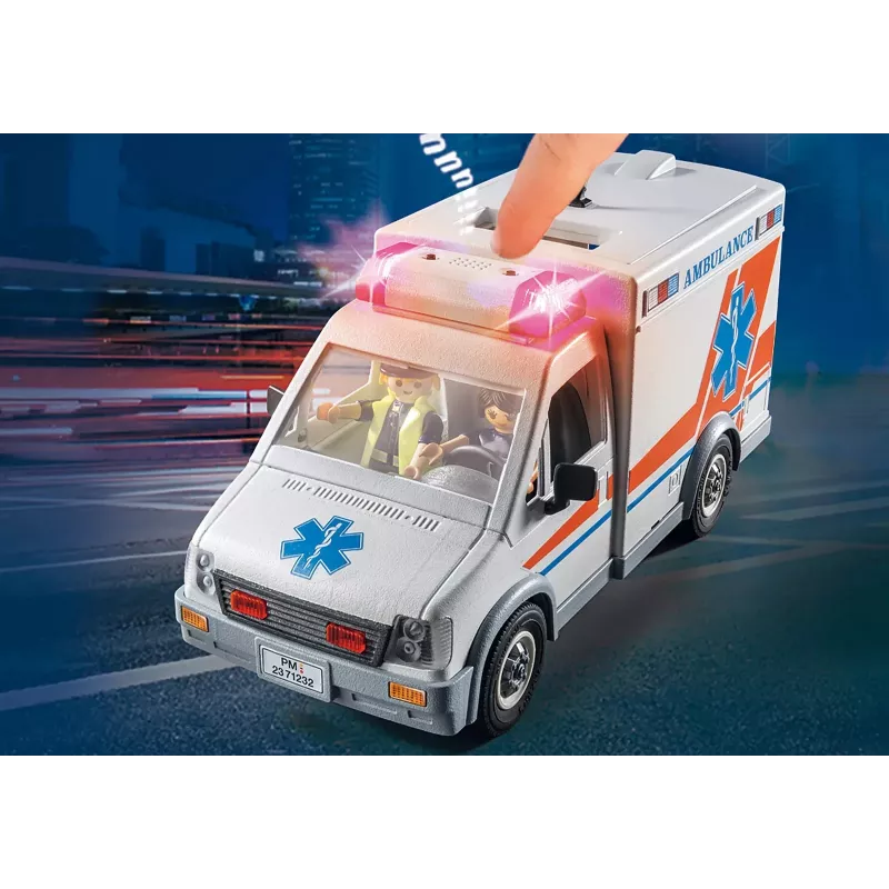 Mängukiirabi sõiduk PLAYMOBIL 71232 — mitmevärviline, vanusele 4–10, AAA patarei