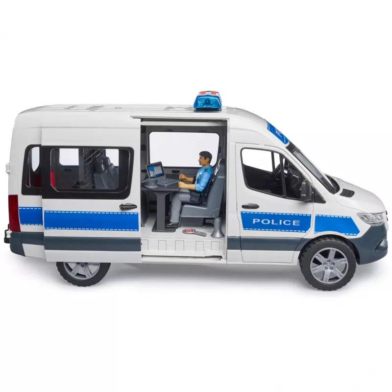 Mercedes-Benz politsei Sprinteri komplekt koos figuuri ja heli-/valgusmooduliga