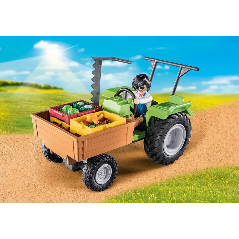 Playmobil Combine harvester koos haagisega - Roleplay ja kujutlusvõime arendamine lastele vanuses 6-9 - Fat Brain Toys