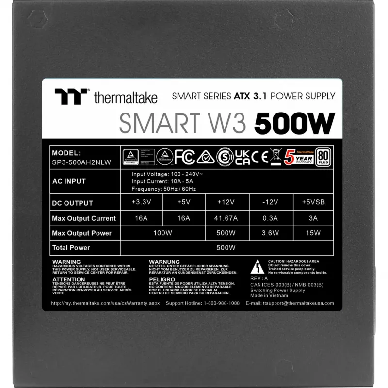 Toiteplokk Thermaltake Smart W3 500 W