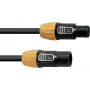 Eurolite IP T-Con XLR-ühenduskaabel [1x XLR-pistik - 1x XLR-pesa] 1,5 m Must/oranž (30247750)