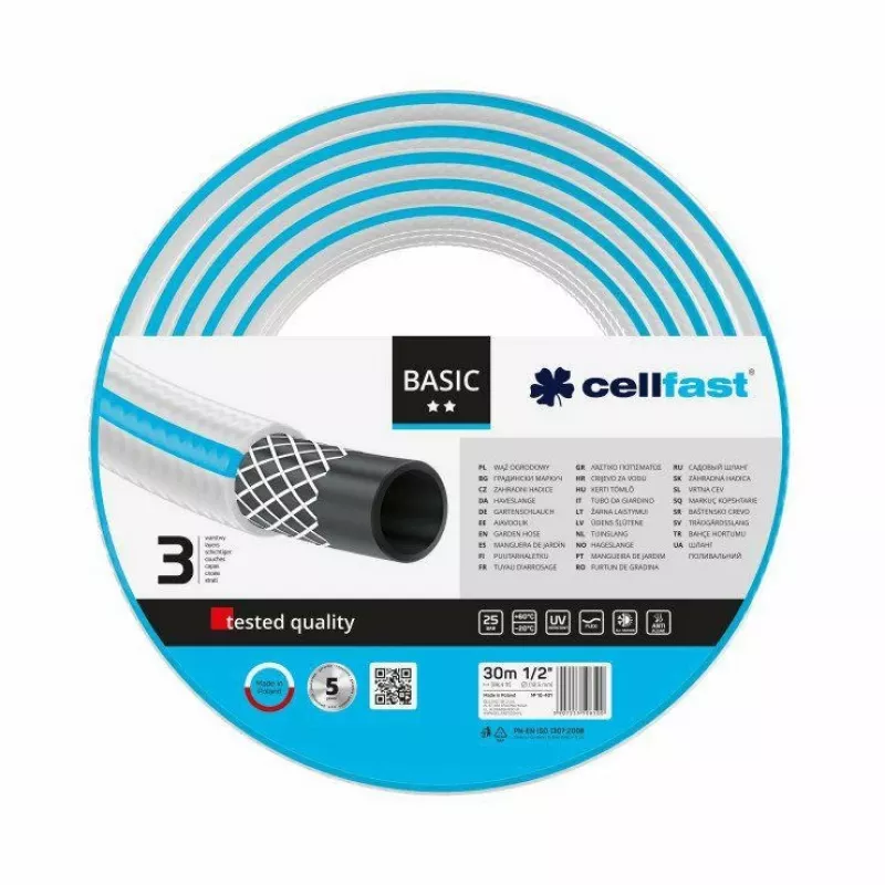 Aiavoolik Cellfast Basic 50 m, 1/2-tollise läbimõõduga, mudel 10-422