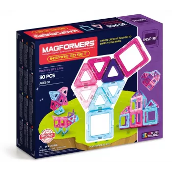 Magnetehituskomplekt MAGFORMERS Inspire 30 tk — magnetplaadid ja geomeetrilised kujundid loominguliseks ehitamiseks