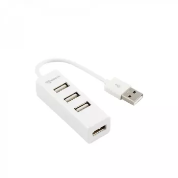 Sbox H-204W USB 4 pordiga jaotur kookosvalge