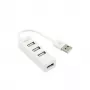 Sbox H-204W USB 4 pordiga jaotur kookosvalge