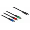 DeLOCK USB-laadimiskaabel 3 in 1 USB USB-C kuni Lightning Micro USB 1 m