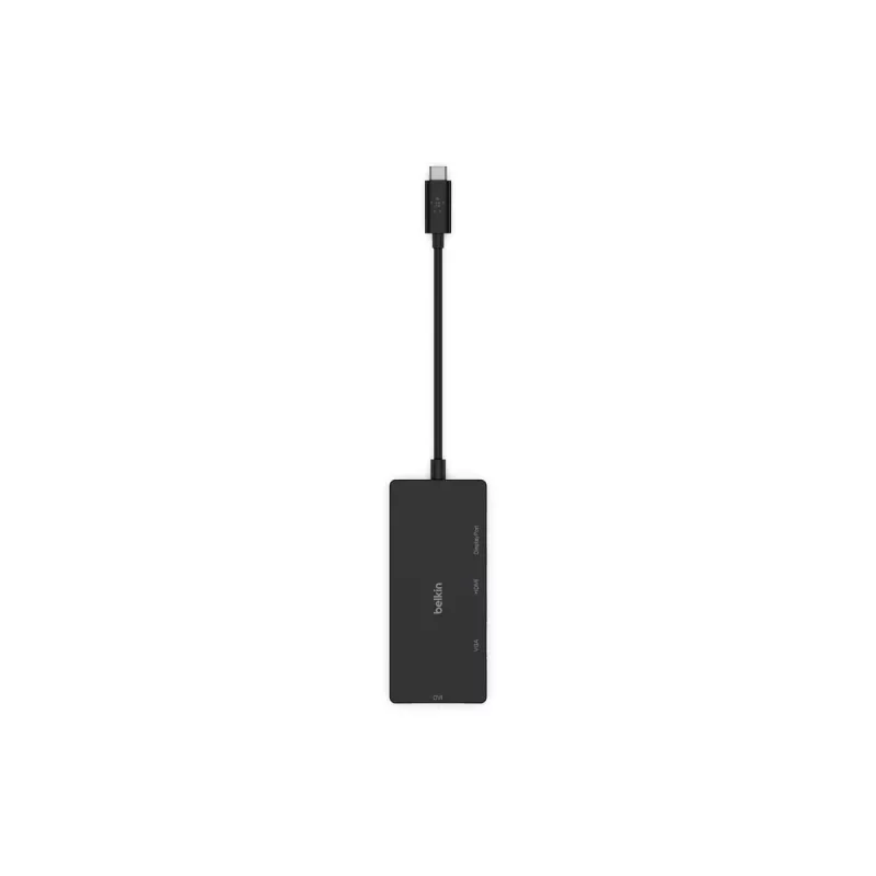 Linksys Belkin - Videoadapter - USB-C (M) to HD-15 (VGA), DVI-I, HDMI, DisplayPort (W) - 4K tugi - must (AVC003BTBK)