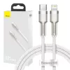 USB-C–Lightningi kaabel Baseus Cafule 1 m, 20 W, tsinkkestaga, valge