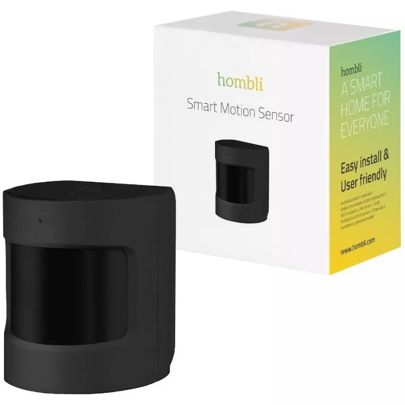 Liikumisandur Hombli HBSM-0100 — PIR-juhtmeta seinaandur, 8 m tuvastus, patareitoide, must