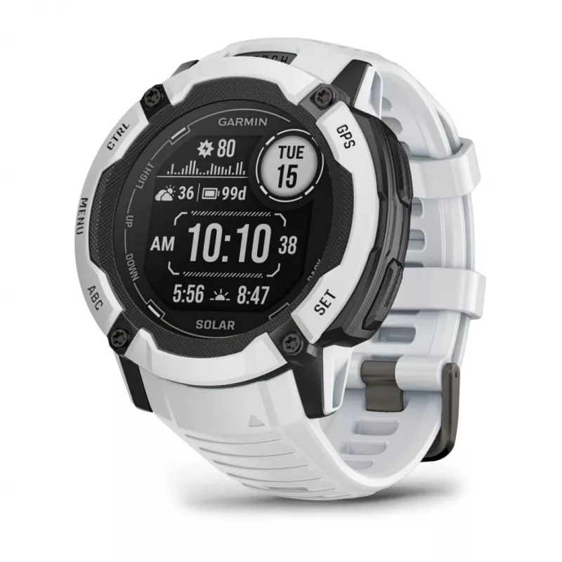 Garmin Instinct 2X Solar 2.79 cm (1.1) MIP 50 mm digitaalne 176 x 176 pikslit puuteekraan valge GPS (satelliit)