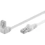 Wentronic Goobay CAT 5e paikamiskaabel 1x 90° nurgaga, F/UTP, valge, 2 m - CCA segavask, 1x RJ45-pistik 90° (8P8C) (94179)