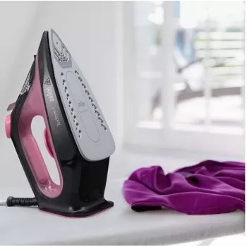 Braun TexStyle 1 kuiv- ja aurutriikraud keraamilise tallaga 2000 W must, lilla