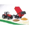 Traktorimudel BRUDER Massey Ferguson 7480 kallutuskärruga