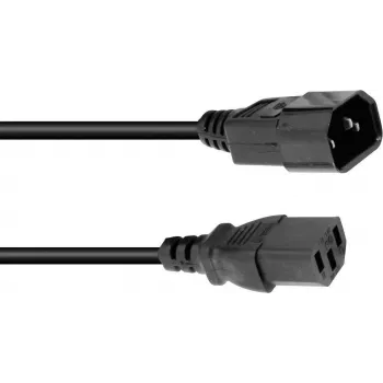 Pikenduskaabel Omnitronic 30235200, 1 m, 3×1,0 mm², must